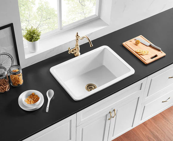 Camden Fireclay Square insert/undermound sinks 677*470*282mm (FCND677GW/MB)