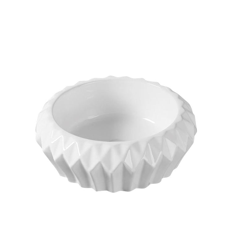 VITO Oslo Diamond Round Ceramic Above-Counter Basin 400*400*150mm OS535