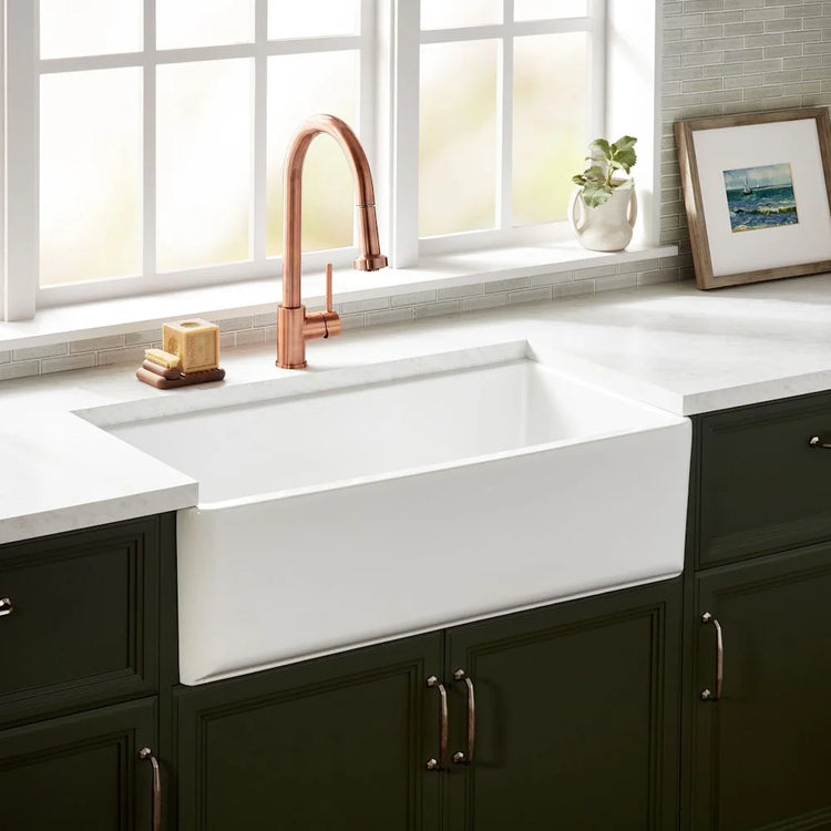 Quartz FARMHOUSE Kitchen Sink 838*482*262mm QZ8348S-MB/MW/MG